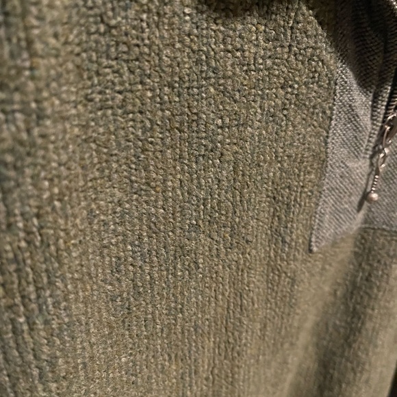 Green Brand Boho Hippie Recycled Yarn Mock Neck Oversized Sweater Sz XL UNISEX - Picture 6 of 8